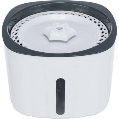 46 Trixie Flower içməli fəvvarə, plastik, 2 L, 18.5×13×18.5 sm, ağ/boz - 