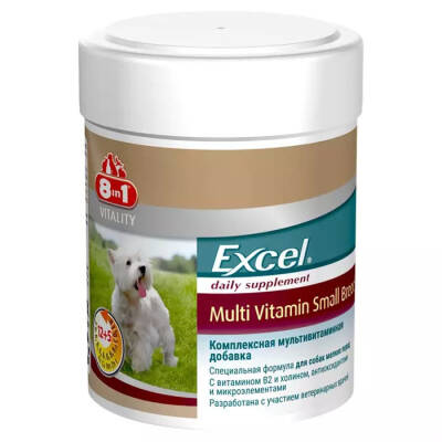 8 in 1 Excel Multivitamin xırda cins itlər üçün - 8 in 1
