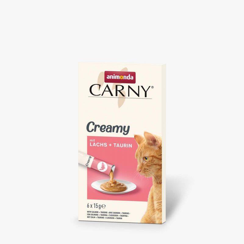 Animonda Carny Cream – для кошек, с лососем и таурином, 6×15 г. - 1