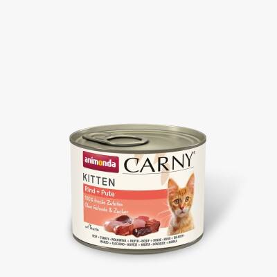 Animonda Carny Kitten Wet Food – With Veal and Turkey Meat, 200 g - ANİMONDA