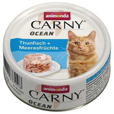 Animonda Carny Ocean – wet food for cats with tuna and seafood, 80 g - ANİMONDA