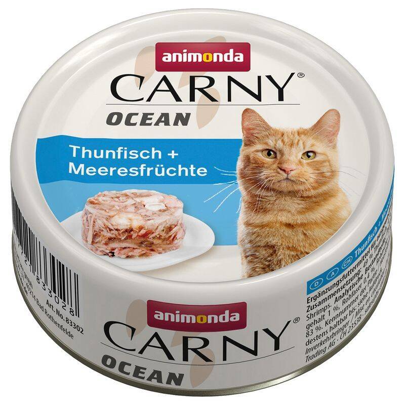 Animonda Carny Ocean – wet food for cats with tuna and seafood, 80 g - 1