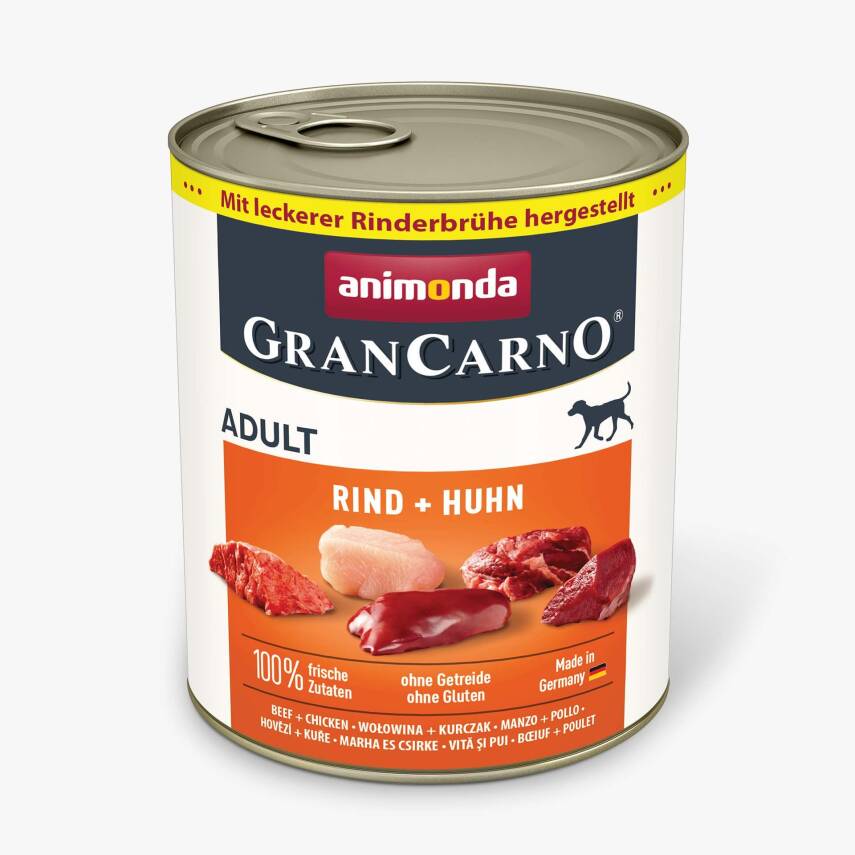 Animonda GranCarno Adult – Beef and Chicken Meat, Canned, 800 g - 1