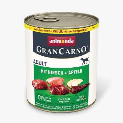 Animonda GranCarno Adult – Venison & Apple Canned Food, 800 g - ANİMONDA