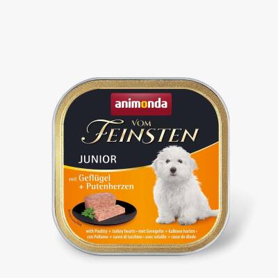 Animonda Vom Feinsten Junior – wet food with poultry and turkey heart, 150 g - ANİMONDA