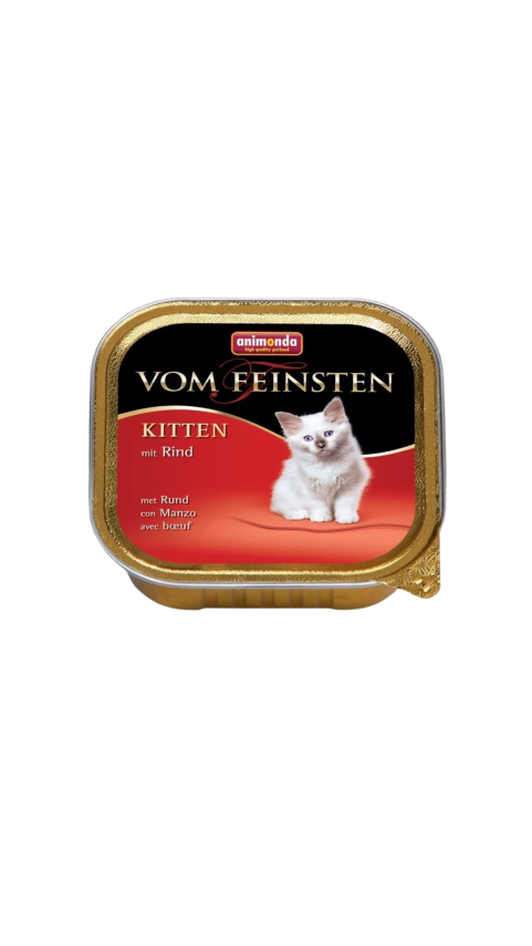 Animonda Vom Feinsten Kitten – влажный корм-паштет с говядиной для котят, 100 г - 1