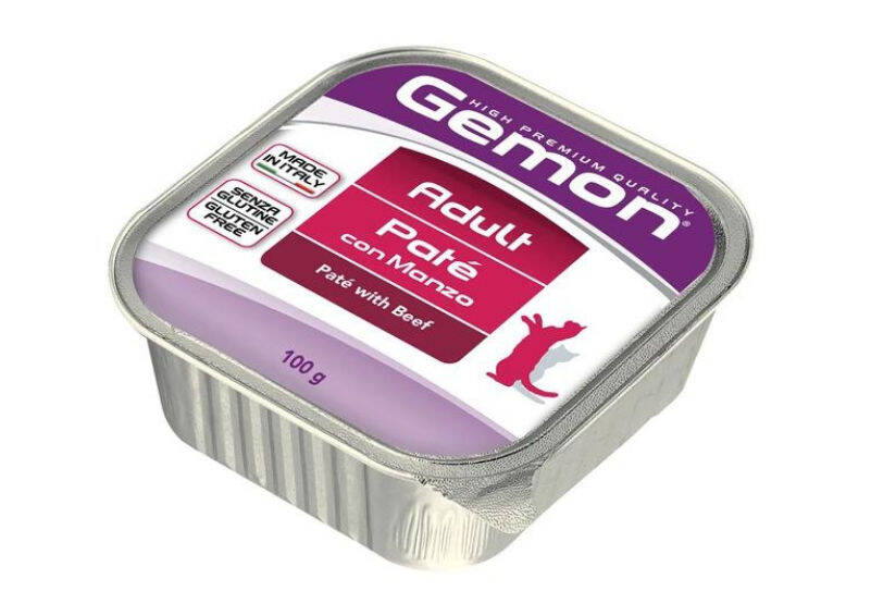 Gemon паштет для кошек с говядиной, 100 г - 1
