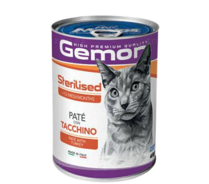 GEMON CAT STERIL PATE TURKEY 400 qr - 3