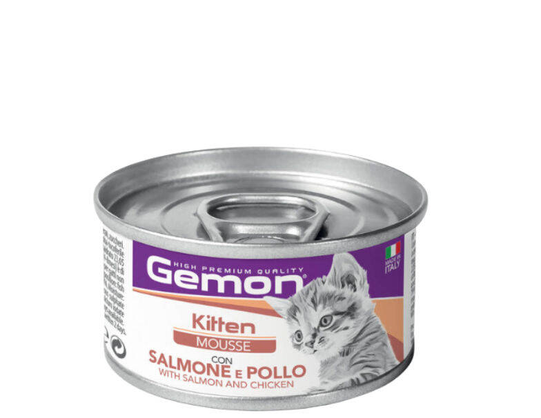 GEMON Mousse Adult Cat Salmon and Chichken(kitten) 85 g - 2