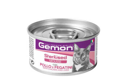 GEMON Mousse Adult Cat Sterilized Chichken and Liver 85 g - 3