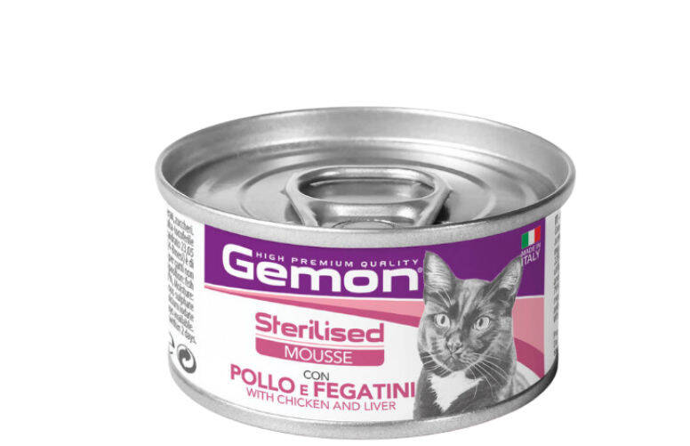 GEMON Mousse Adult Cat Sterilized Chichken and Liver 85 qr - 1