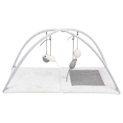 İpdə oyuncaqlar olan cızma dirəyi, 60×33×42 sm, boz/açıq boz - 