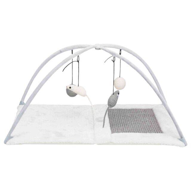 İpdə oyuncaqlar olan cızma dirəyi, 60×33×42 sm, boz/açıq boz - 1