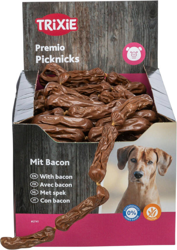 İtlər üçün kolbasa “Picknicks” – Bekon dadlı, 8 sm / 8 q (Paket, 200 ədəd) - 1