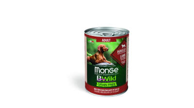Monge BWILD Adult Dog Food с ягнёнком, 400 г - MONGE