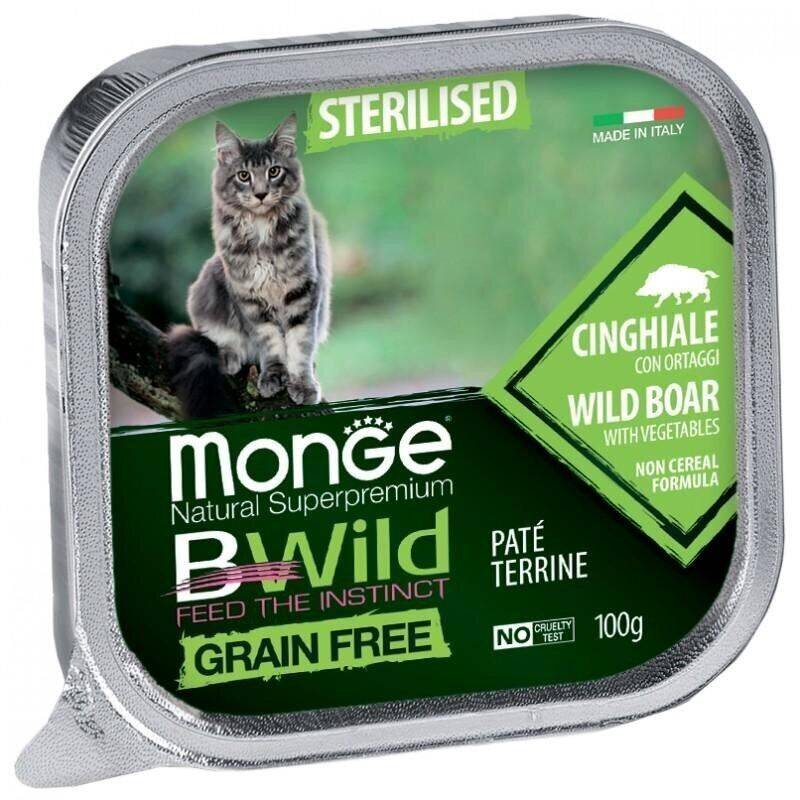 Monge BWILD Cat Pâté Sterilised с диким кабаном, 100 г - 1