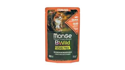 Monge BWILD CAT Salmone Sterilised 85gr - MONGE