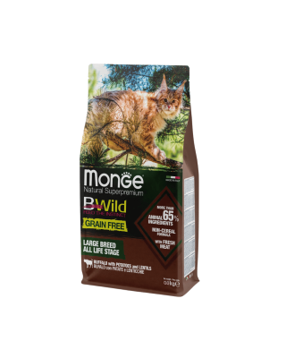Monge Bwild grain FREE ADULT BUFFALO, POTATOES & LENTILS 10 kg - MONGE