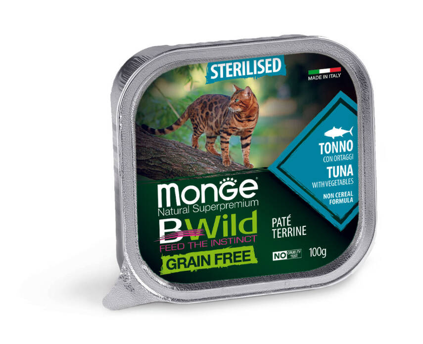 Monge Bwild Pate CAT Tonno Sterilised 100 qr - 1