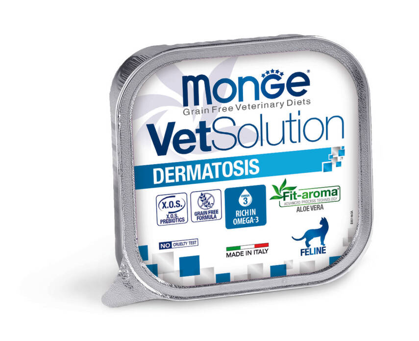 Monge Cat Food Vetsolution Dermatosis Grain Free 100 qr - 1