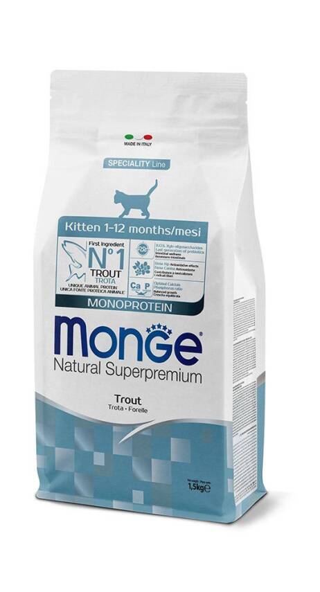 Monge Cat Monoprotein Kitten Trout 1.5kг - 1