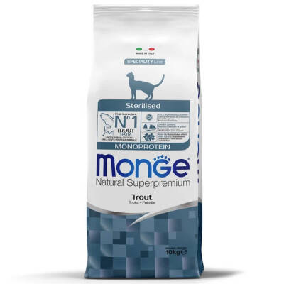Monge Cat Speciality Line Monoprotein Sterilised Trout (10 kq) - 