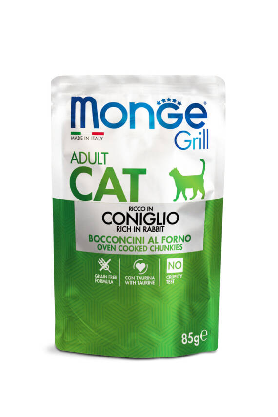Monge Grill Adult Cat Food with Rabbit 85 qr - 1