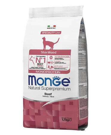 Monge Monge Sterilised Cat Food Monoprotein with Beef 1.5kg - 1