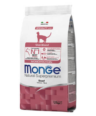 Monge Monge Sterilised Cat Food Monoprotein with Beef 1.5kg - 