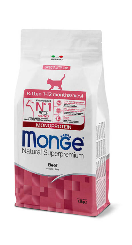 Monge Natural Superpremium Monoprotein Kitten Beef 1,5 kг - 1