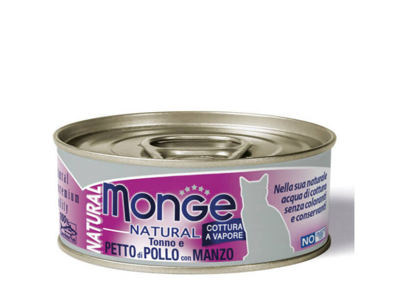  Monge Natural Tonno e Petto di Pollo con Manzo (80 q) - 1