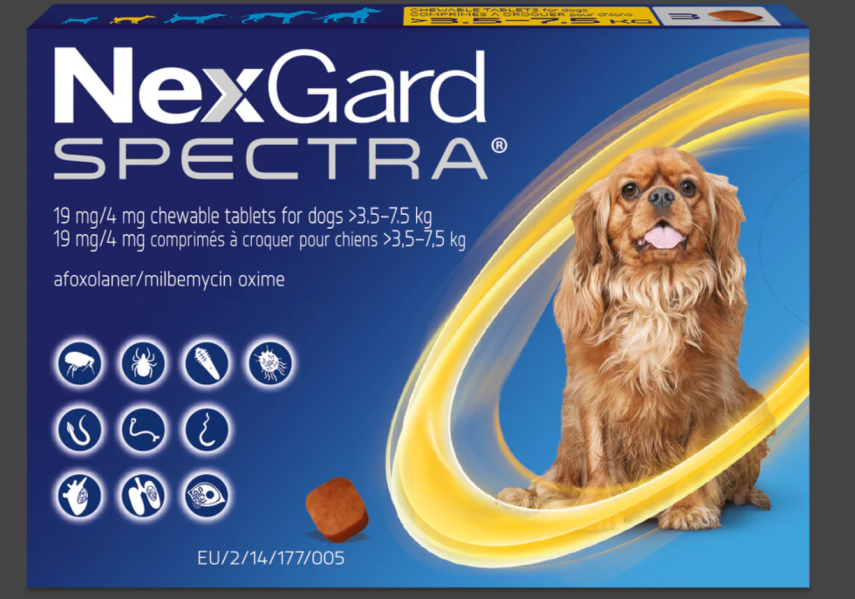 Nexgard Spectra S 3,5 - 7,5 кг 19/4 MG - 1