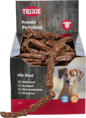 Premio Picknicks – İtlər üçün kolbasa zənciri, mal əti dadlı, 8 sm / 8 q - 