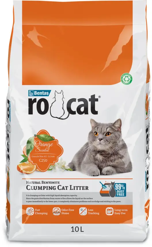 Rocat Campact Cat Litter, Orange 10 LT - 1