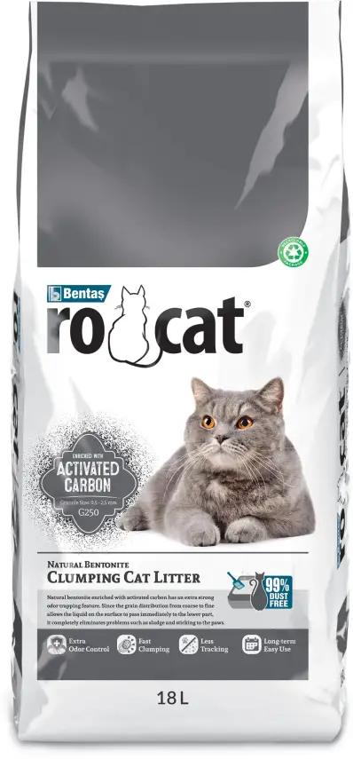 Rocat Carbon Gray cat litter active 18 LT - 1