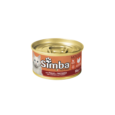 SIMBA Консервы для кошек с курицей и индейкой, 85 г - SIMBA