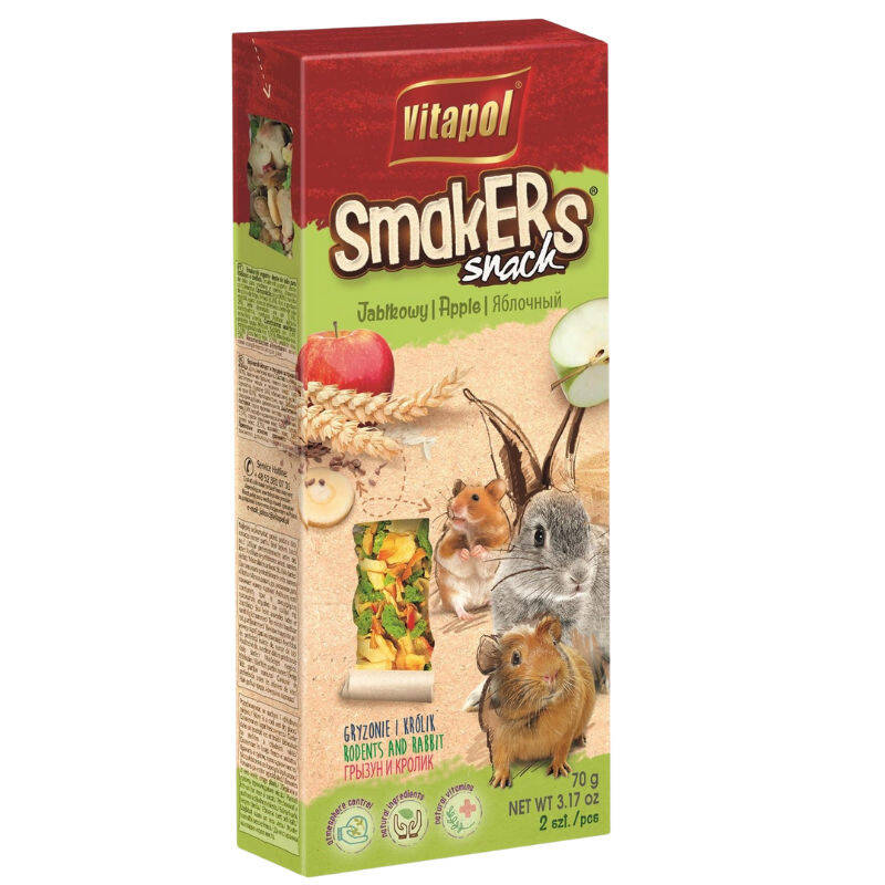 Vitapol Smakers gəmirici üçün almalı taxıl çubuqlar 2 əd (90 g) - 1
