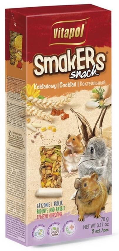 Vitapol Smakers gəmirici üçün kokteyl taxıl çubuqlar 2əd (90g) - 1