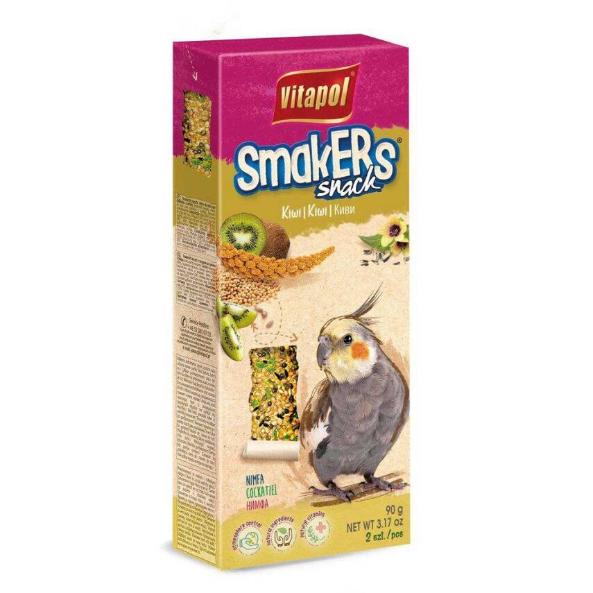 Vitapol Smakers papağanlar üçün kivili taxıl çubuqlar 2 əd (90g) - 1