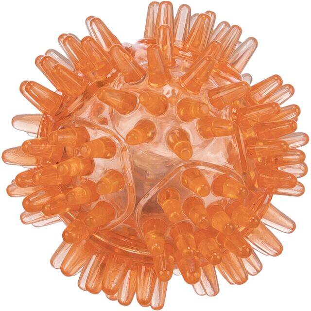 Yanıb-sönən kirpi topu, səssiz TPR, 5 sm, narıncı - 1